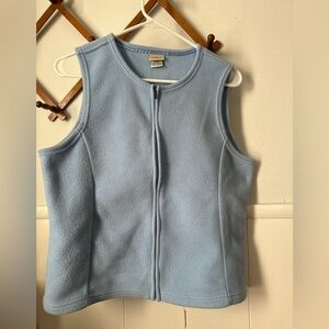 L.L. Bean Light Blue Fleece Vest